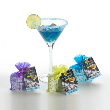 TRIO of 6 Sidobre granite ice cubes in organza bags (18 cubes)