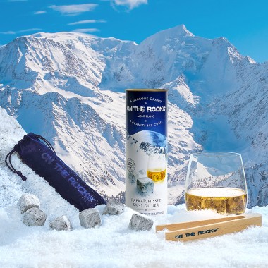 Coffret Cadeau du Mont-Blanc | 6 Glaçons granit & Pince