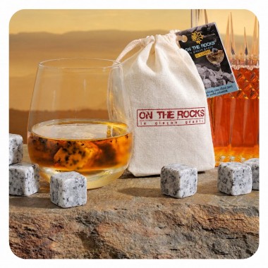 12 Gla&ccedil;ons en granit Clair du Sidobre | Sachet coton